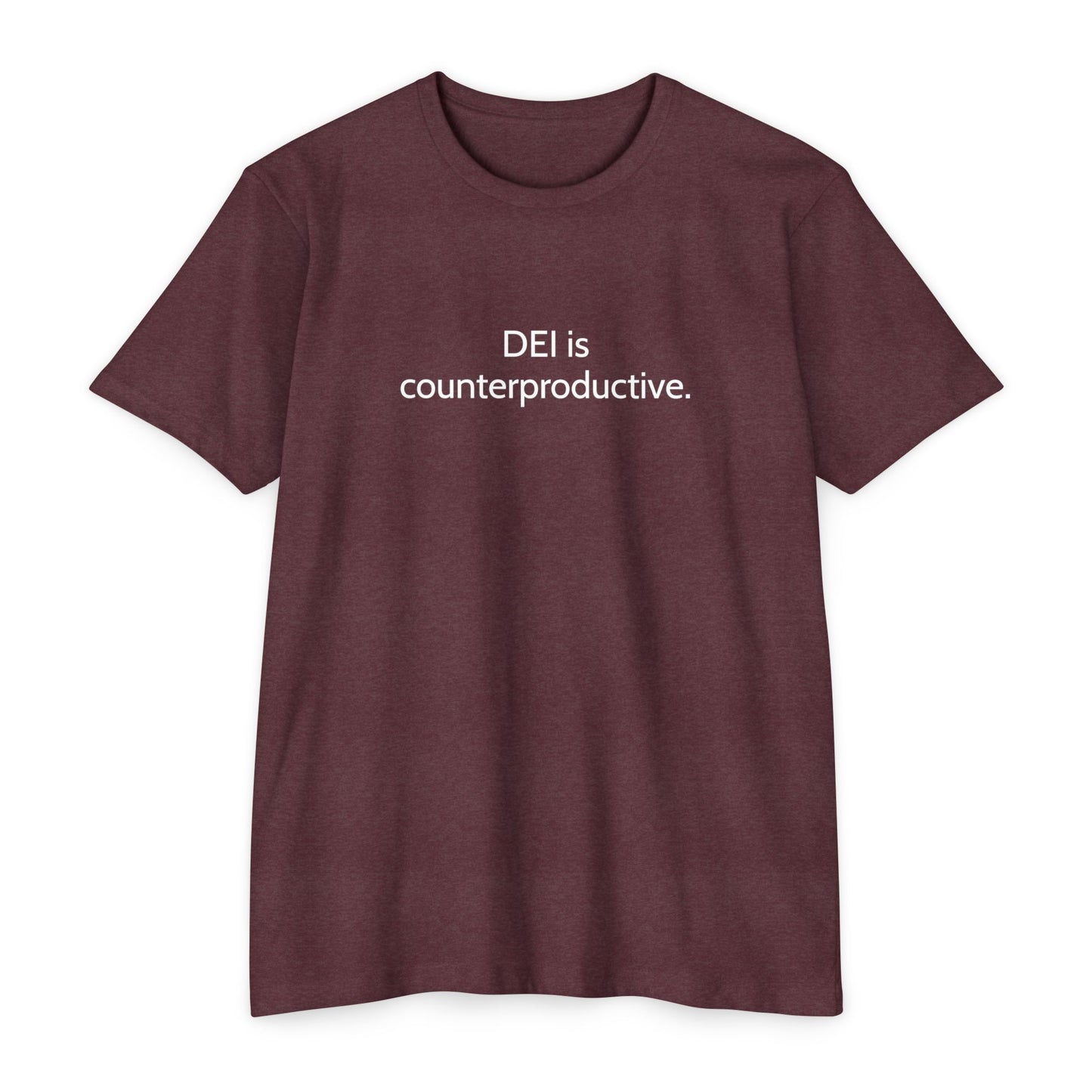 Unisex CVC Jersey T-shirt - DEI is Counterproductive Statement Tee