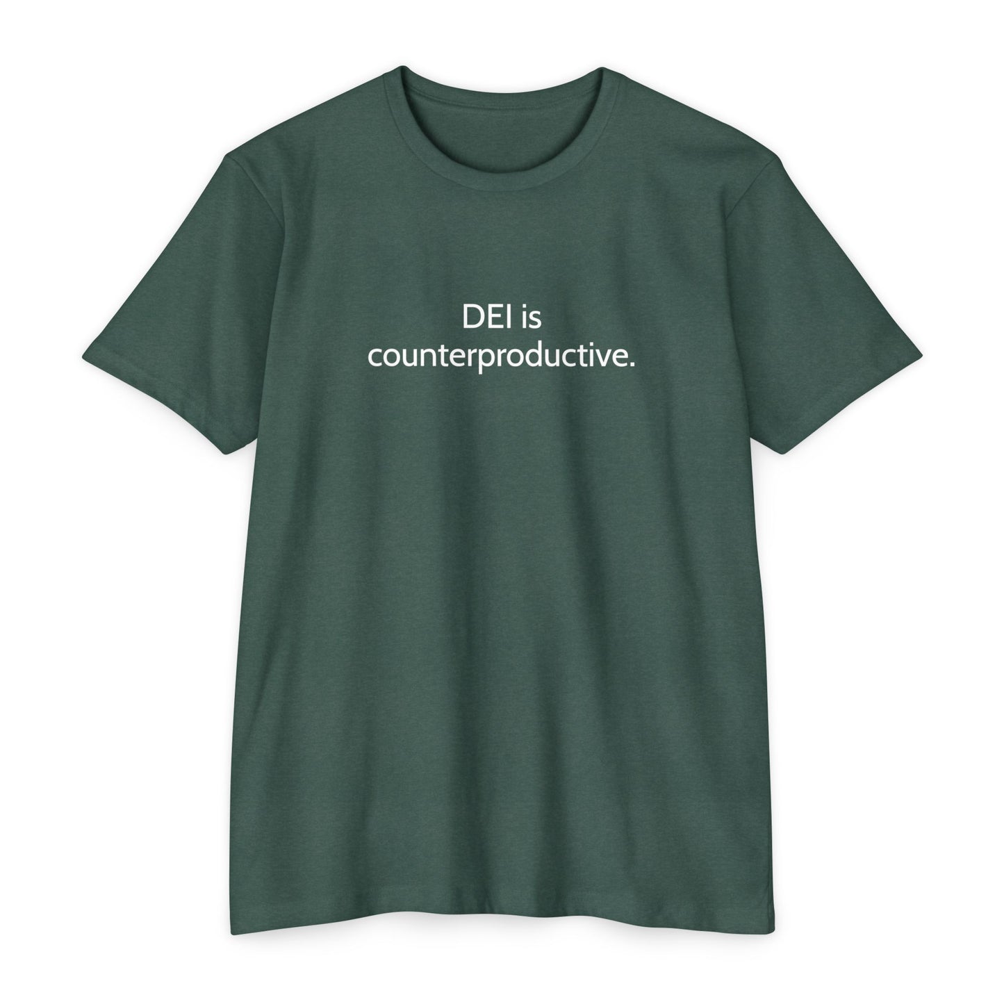 Unisex CVC Jersey T-shirt - DEI is Counterproductive Statement Tee