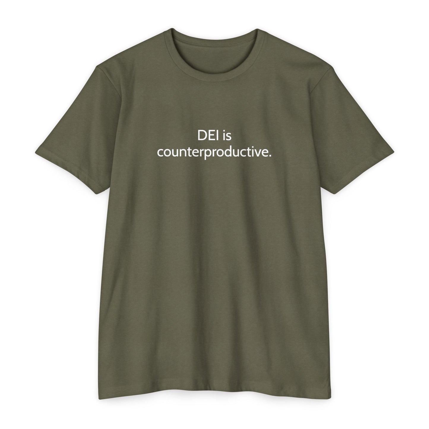 Unisex CVC Jersey T-shirt - DEI is Counterproductive Statement Tee