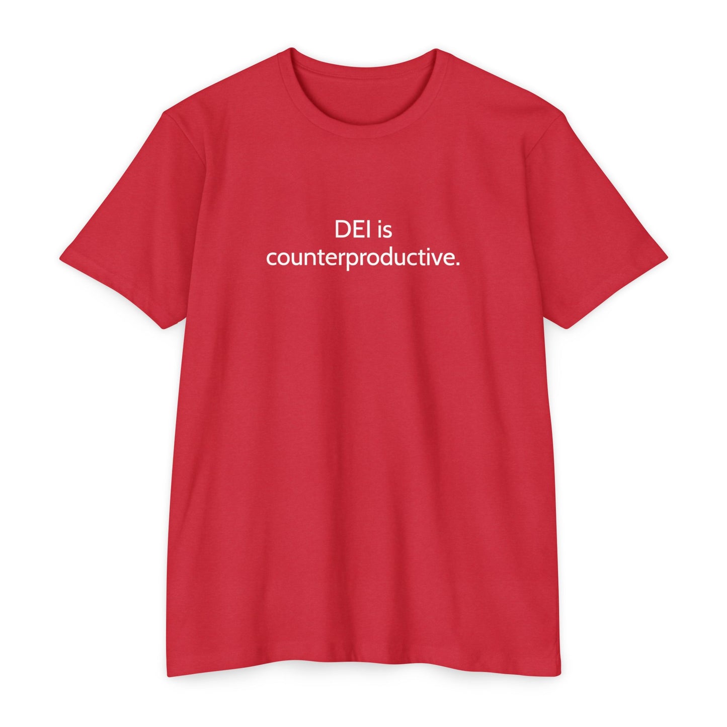 Unisex CVC Jersey T-shirt - DEI is Counterproductive Statement Tee