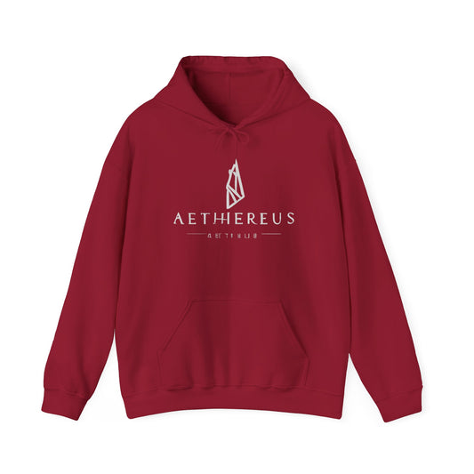 Aethereus Unisex Heavy Blend™ Hooded Sweatshirt - Stag/Matthew 11:28 Back Design