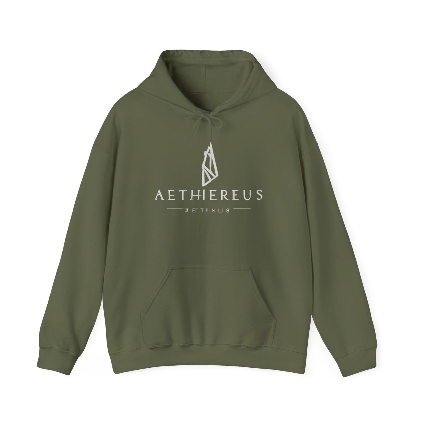 Aethereus Unisex Heavy Blend™ Hooded Sweatshirt - Stag/Matthew 11:28 Back Design